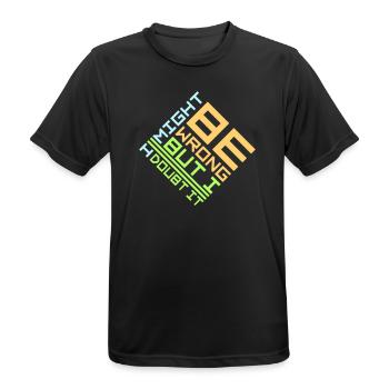 I Might Be Wrong But I Doubt It Funny Sarcastic - Men's Breathable T-Shirt - black - Front - AI Model Male 178 light (178cm)