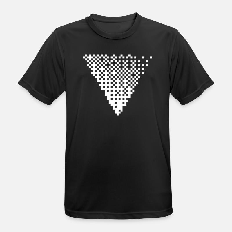Triangular Halftone Pixel Grid - Men's Breathable T-Shirt - black