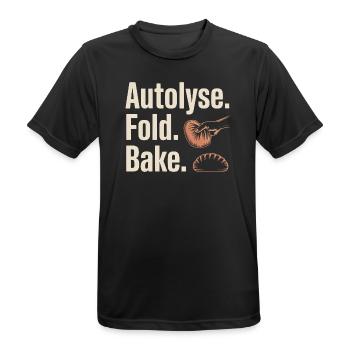 Autolyse Fold Backe Bread Kunst - Männer T-Shirt atmungsaktiv - Schwarz - Vorne - AI Model Male 178 light (178cm)