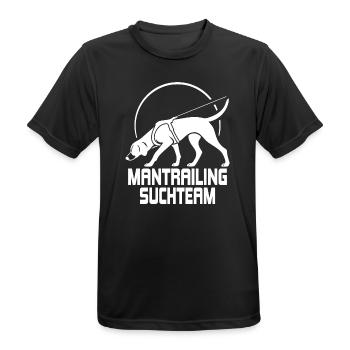 Foxhound Mantrailing Suchteam Hunde Hund - Männer T-Shirt atmungsaktiv - Schwarz - Vorne - AI Model Male 178 light (178cm)