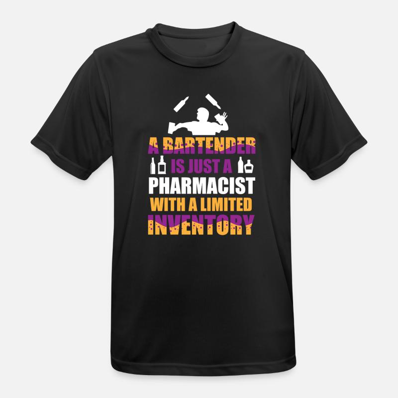 bartender waiter bartender bartender - Men's Breathable T-Shirt - black