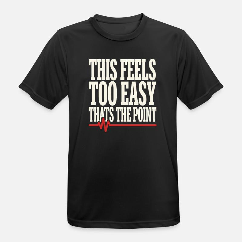 Zone 2 Training Herzfrequenztraining Einfaches - Männer T-Shirt atmungsaktiv - Schwarz