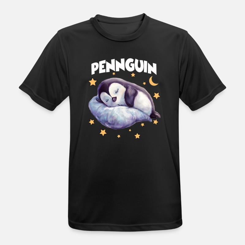 PennguinPinguin Pyjama Pennguin Langschläfer - Männer T-Shirt atmungsaktiv - Schwarz