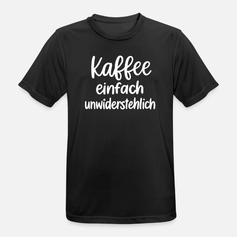 Kaffee Einfach Unwiderstehlich Geschenk Geschenkid - Männer T-Shirt atmungsaktiv - Schwarz
