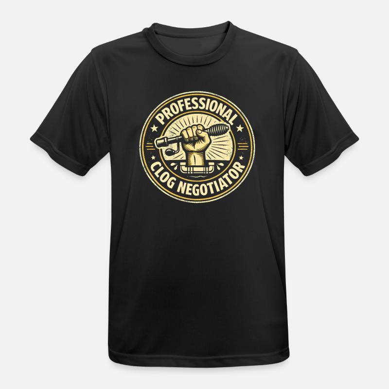 Constipation Professional | Pipe cleaning - Men's Breathable T-Shirt - black