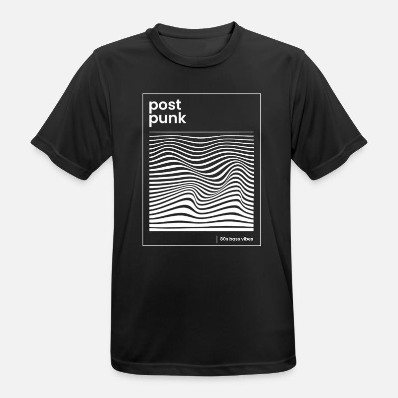 Post Punk Wave Pattern Poster - Men's Breathable T-Shirt - black