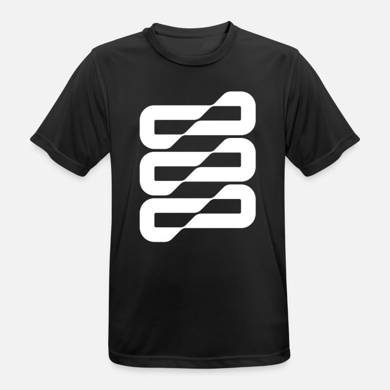 Flowwave Stripes Abstract - Men's Breathable T-Shirt - black