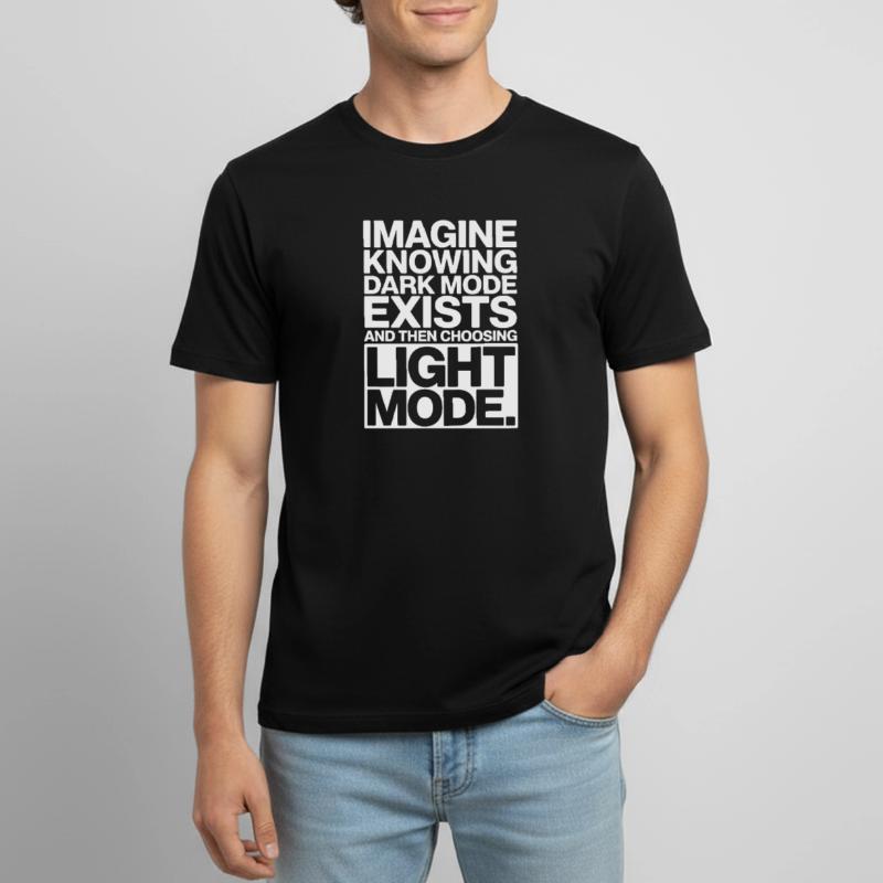 Le mode sombre existe Programmeur IT Nerd Coder Office T-shirt respirant Homme