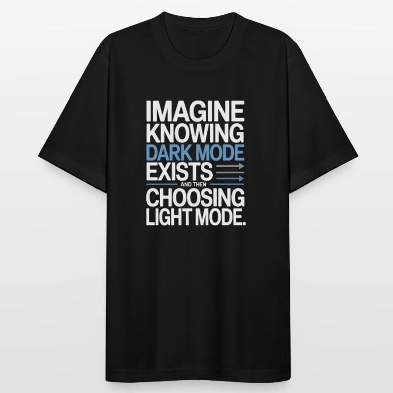 Le mode sombre existe Programmeur IT Nerd Coder Office T-shirt respirant Homme