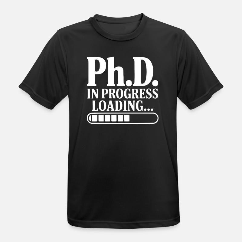 Ph.D. In Progress Loading... - Men's Breathable T-Shirt - black