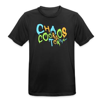 Coordinateur du Chaos Titre drôle Parents Teacher Logo - T-shirt respirant Homme - noir - Devant - AI Model Male 178 light (178cm)