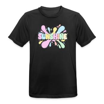Sunshine Splash - Männer T-Shirt atmungsaktiv - Schwarz - Vorne - AI Model Male 178 light (178cm)