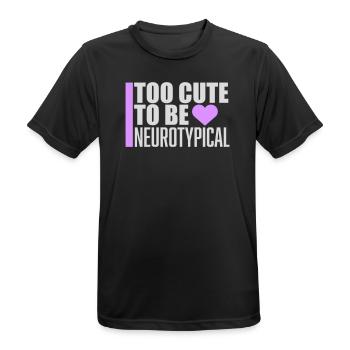 Too Cute To Be Neurotypical Lustig Autismus Logo - Männer T-Shirt atmungsaktiv - Schwarz - Vorne - AI Model Male 178 light (178cm)