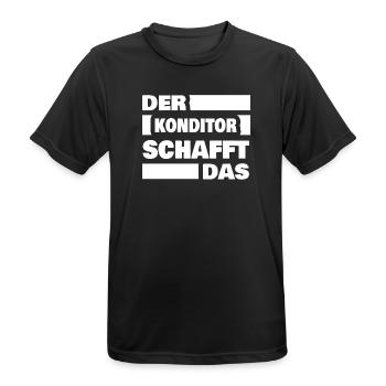 Beruf Konditor - Männer T-Shirt atmungsaktiv - Schwarz - Vorne - AI Model Male 178 light (178cm)