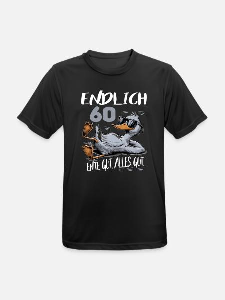 Geburtstag Ente Gut Alles Gut 60 Jahre Comic - Männer T-Shirt atmungsaktiv - Schwarz