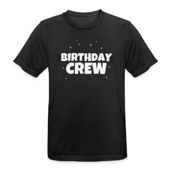 Birthday Crew Birthday Party Team Celebrate Group - Men's Breathable T-Shirt - black - Front - AI Model Male 178 light (178cm)