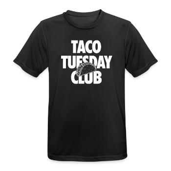 Taco Tuesday Club für Taco-Fans - Männer T-Shirt atmungsaktiv - Schwarz - Vorne - AI Model Male 178 light (178cm)