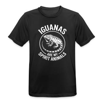 Leguane Sprüche Leguane Lustiges Leguane Geschenk  - Männer T-Shirt atmungsaktiv - Schwarz - Vorne - AI Model Male 178 light (178cm)