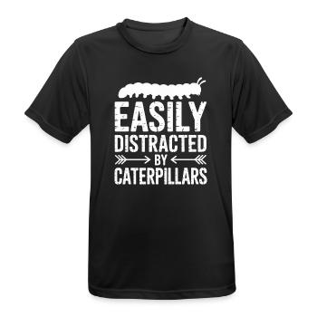 Raupen Sprüche Raupe Lustiges Raupen Geschenk - Männer T-Shirt atmungsaktiv - Schwarz - Vorne - AI Model Male 178 light (178cm)