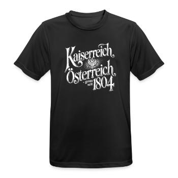 Kaiserreich Österreich, weiss - Männer T-Shirt atmungsaktiv - Schwarz - Vorne - AI Model Male 178 light (178cm)