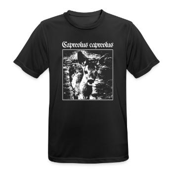 Capreolus capreolus - Men's Breathable T-Shirt - black - Front - AI Model Male 178 light (178cm)
