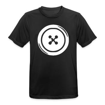 Handarbeit Knopf Geschenk Näherin - Männer T-Shirt atmungsaktiv - Schwarz - Vorne - AI Model Male 178 light (178cm)