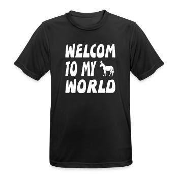 Esel - Männer T-Shirt atmungsaktiv - Schwarz - Vorne - AI Model Male 178 light (178cm)