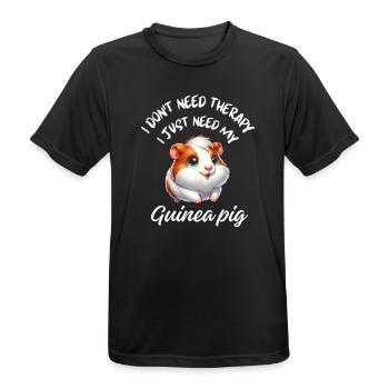 Guinea Pig Therapy - Men's Breathable T-Shirt - black - Front - AI Model Male 178 light (178cm)