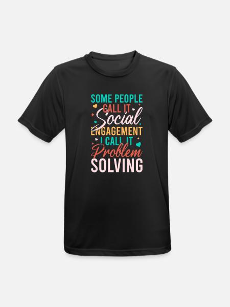 Social Worker Quote Problem Solving Social Work - Männer T-Shirt atmungsaktiv - Schwarz