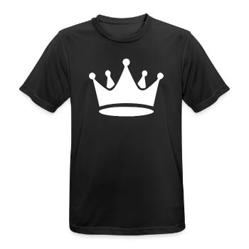  Krone weiß Geburtstag Geschenk Birthday - Männer T-Shirt atmungsaktiv - Schwarz - Vorne - AI Model Male 178 light (178cm)