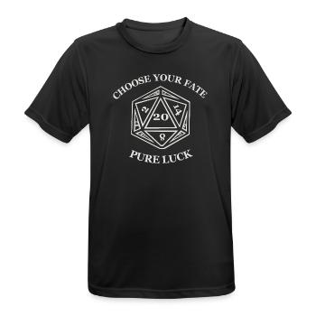 Choose Your Fate – Pure Luck - Men's Breathable T-Shirt - black - Front - AI Model Male 178 light (178cm)