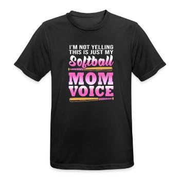 Maman de softball Maman de softball - T-shirt respirant Homme - noir - Devant - AI Model Male 178 light (178cm)