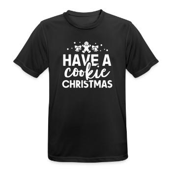 Cookie Christmas Cookies - Men's Breathable T-Shirt - black - Front - AI Model Male 178 light (178cm)