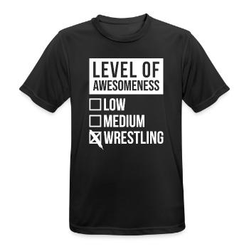 Wrestling Wrestling Wrestling - Männer T-Shirt atmungsaktiv - Schwarz - Vorne - AI Model Male 178 light (178cm)