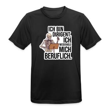 Dirigent Orchester Chorleiter Taktstock T-Shirt - Männer T-Shirt atmungsaktiv - Schwarz - Vorne - AI Model Male 178 light (178cm)