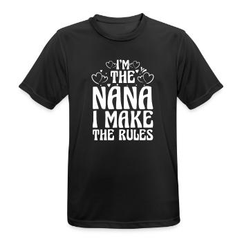 Im The Grandma I Make The Rules Nana Grandkids Hou - Männer T-Shirt atmungsaktiv - Schwarz - Vorne - AI Model Male 178 light (178cm)