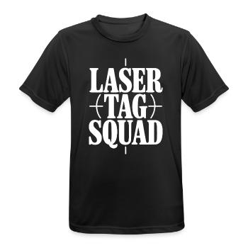 Laser-Tag-Team - Männer T-Shirt atmungsaktiv - Schwarz - Vorne - AI Model Male 178 light (178cm)