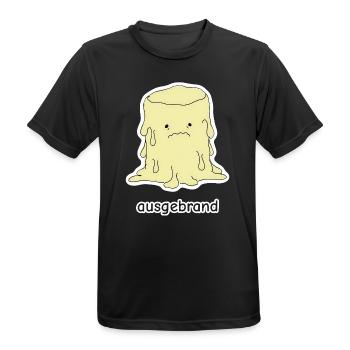 ausgebrand – Kerze Meme - Männer T-Shirt atmungsaktiv - Schwarz - Vorne - AI Model Male 178 light (178cm)