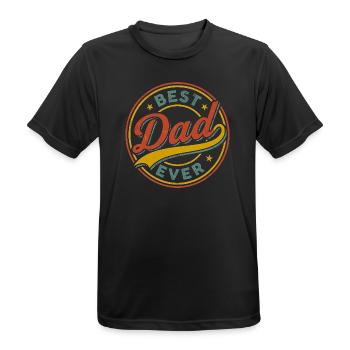 Best Dad Ever - Männer T-Shirt atmungsaktiv - Schwarz - Vorne - AI Model Male 178 light (178cm)