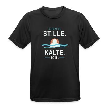 Stille Kälte Ich - Männer T-Shirt atmungsaktiv - Schwarz - Vorne - AI Model Male 178 light (178cm)