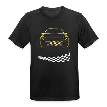 Auto - Männer T-Shirt atmungsaktiv - Schwarz - Vorne - AI Model Male 178 light (178cm)