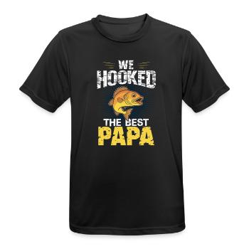Wir haben das beste Papa Funny Angel-Design gehakt - Männer T-Shirt atmungsaktiv - Schwarz - Vorne - AI Model Male 178 light (178cm)