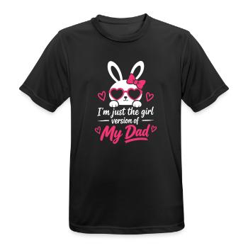 Mädchenversion von My Dad Bunny Tee - Männer T-Shirt atmungsaktiv - Schwarz - Vorne - AI Model Male 178 light (178cm)