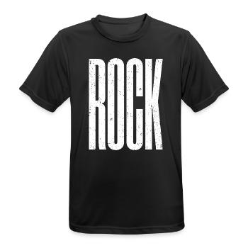 Rock Bold Distressed Typografie - Männer T-Shirt atmungsaktiv - Schwarz - Vorne - AI Model Male 178 light (178cm)