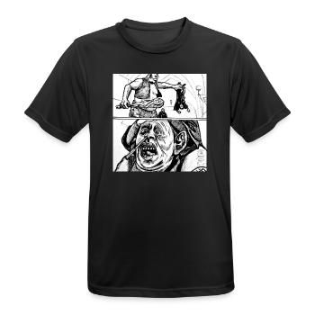 Ein Troll im Dungeons Fantasy-Tinte - Männer T-Shirt atmungsaktiv - Schwarz - Vorne - AI Model Male 178 light (178cm)