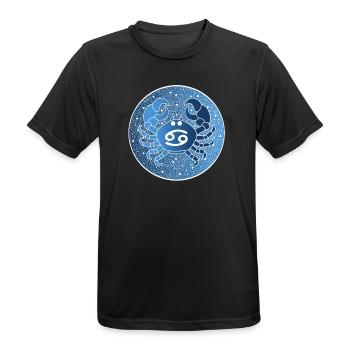 Tierkreiszeichen: Krebs - Männer T-Shirt atmungsaktiv - Schwarz - Vorne - AI Model Male 178 light (178cm)