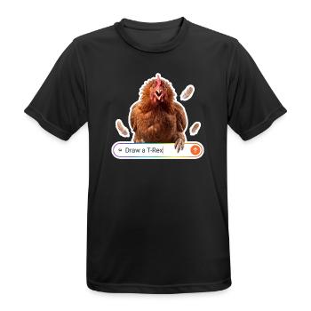 NOAI Trex - Männer T-Shirt atmungsaktiv - Schwarz - Vorne - AI Model Male 178 light (178cm)