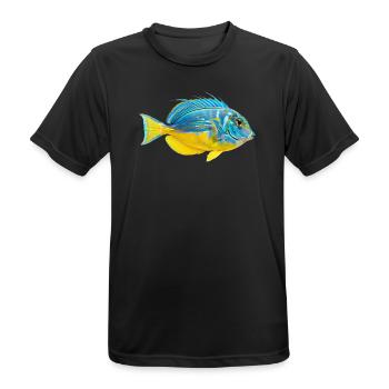 Vivid Parrotfish Burst - Männer T-Shirt atmungsaktiv - Schwarz - Vorne - AI Model Male 178 light (178cm)