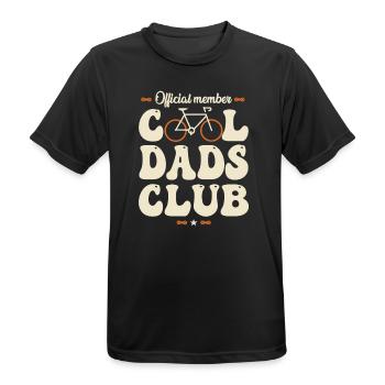 Dads Cyclists Club Vintage - Männer T-Shirt atmungsaktiv - Schwarz - Vorne - AI Model Male 178 light (178cm)