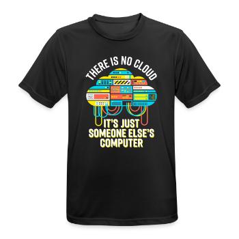 Cloud: It's Just Someone Else's Computer - Männer T-Shirt atmungsaktiv - Schwarz - Vorne - AI Model Male 178 light (178cm)